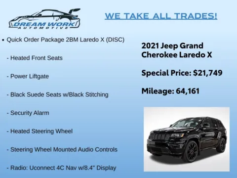 Photos of 2021 Jeep Grand Cherokee Laredo X for sale in Charlotte, NC at Dream Work Automotive