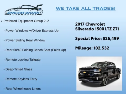 Photos of 2017 Chevrolet Silverado 1500 LTZ for sale in Charlotte, NC at Dream Work Automotive
