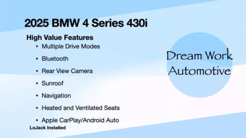 Another view of 2025 BMW 4 Series 430i for sale in Charlotte, NC at Dream Work Automotive