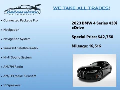 Photos of 2023 BMW 4 Series 430i xDrive for sale in Charlotte, NC at Dream Work Automotive