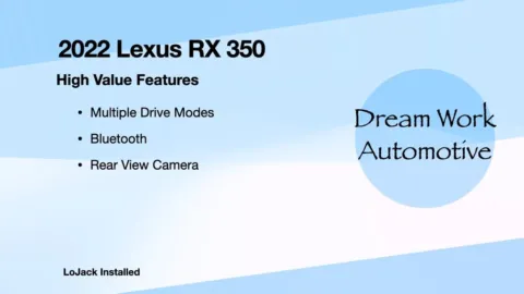 Another view of 2022 Lexus RX 350 for sale in Charlotte, NC at Dream Work Automotive