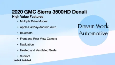 Another view of 2020 GMC Sierra 3500HD Denali for sale in Charlotte, NC at Dream Work Automotive
