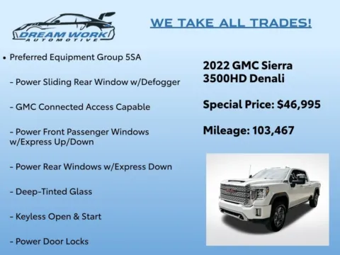 Photos of 2022 GMC Sierra 3500HD Denali for sale in Charlotte, NC at Dream Work Automotive
