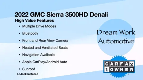 Another view of 2022 GMC Sierra 3500HD Denali for sale in Charlotte, NC at Dream Work Automotive