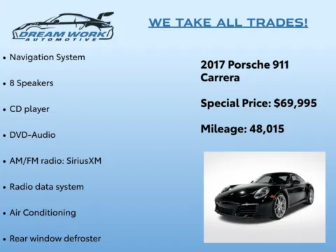 Photos of 2017 Porsche 911 Carrera for sale in Charlotte, NC at Dream Work Automotive