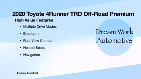 Another view of 2020 Toyota 4Runner TRD Off-Road Premium for sale in Charlotte, NC at Dream Work Automotive