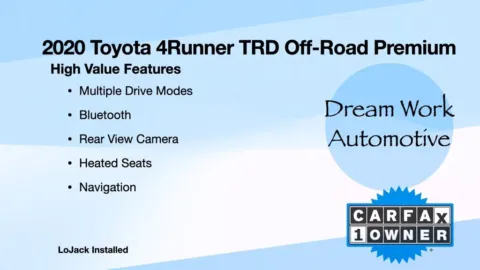 Another view of 2020 Toyota 4Runner TRD Off-Road Premium for sale in Charlotte, NC at Dream Work Automotive