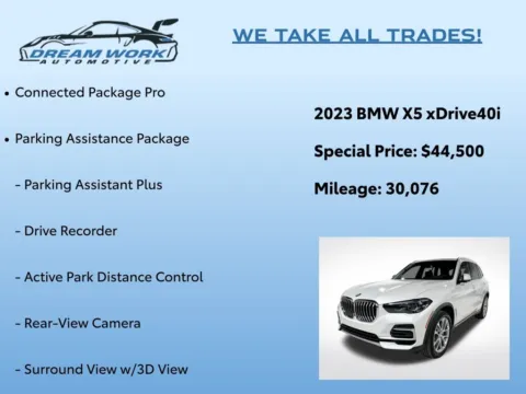 Photos of 2023 BMW X5 xDrive40i for sale in Charlotte, NC at Dream Work Automotive