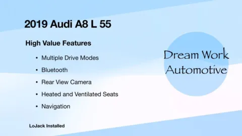 Another view of 2019 Audi A8 L 55 for sale in Charlotte, NC at Dream Work Automotive