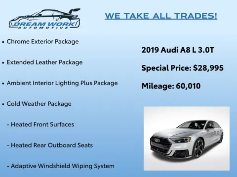 Photos of 2019 Audi A8 L 55 for sale in Charlotte, NC at Dream Work Automotive