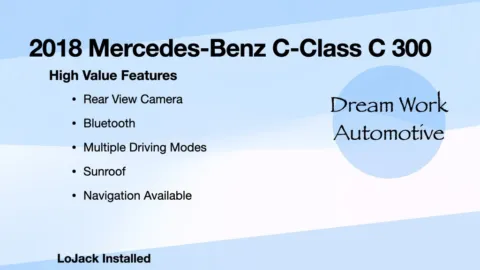 Another view of 2018 Mercedes-Benz C-Class C 300 for sale in Charlotte, NC at Dream Work Automotive
