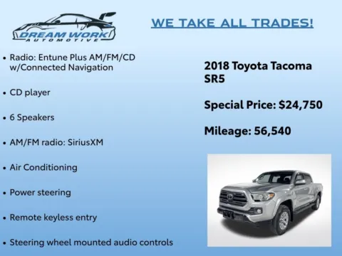 Photos of 2018 Toyota Tacoma SR5 for sale in Charlotte, NC at Dream Work Automotive