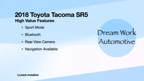 Another view of 2018 Toyota Tacoma SR5 for sale in Charlotte, NC at Dream Work Automotive