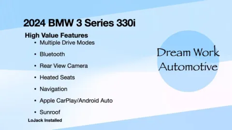 Another view of 2024 BMW 3 Series 330i for sale in Charlotte, NC at Dream Work Automotive