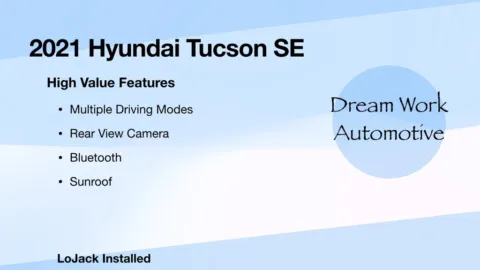 Another view of 2021 Hyundai Tucson SE for sale in Charlotte, NC at Dream Work Automotive
