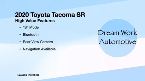 Another view of 2020 Toyota Tacoma SR for sale in Charlotte, NC at Dream Work Automotive