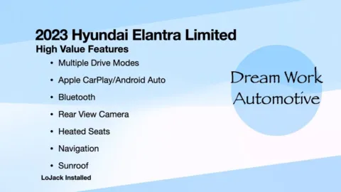 Another view of 2023 Hyundai Elantra Limited for sale in Charlotte, NC at Dream Work Automotive