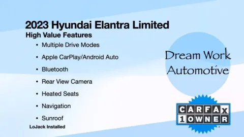 Another view of 2023 Hyundai Elantra Limited for sale in Charlotte, NC at Dream Work Automotive