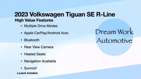 Another view of 2023 Volkswagen Tiguan 2.0T SE R-Line Black for sale in Charlotte, NC at Dream Work Automotive