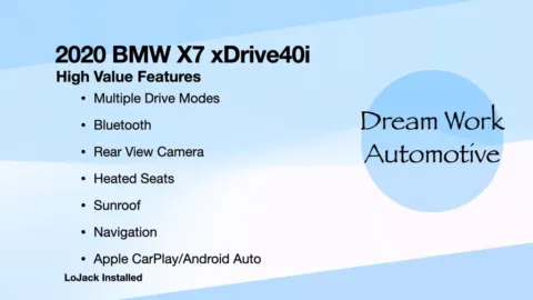 Another view of 2020 BMW X7 xDrive40i for sale in Charlotte, NC at Dream Work Automotive