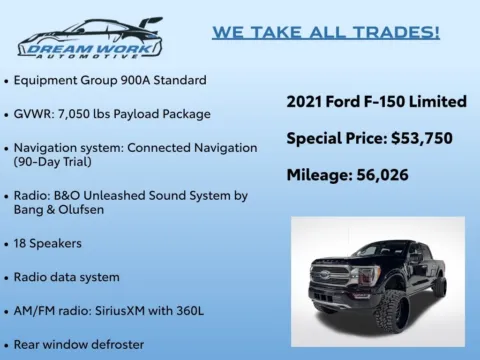 Photos of 2021 Ford F-150 Limited for sale in Charlotte, NC at Dream Work Automotive