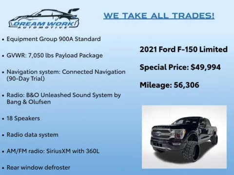 Photos of 2021 Ford F-150 Limited for sale in Charlotte, NC at Dream Work Automotive