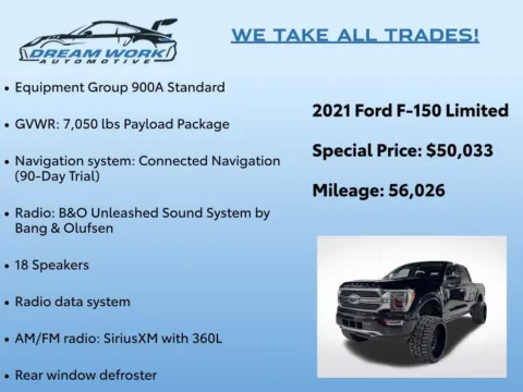 Photos of 2021 Ford F-150 Limited for sale in Charlotte, NC at Dream Work Automotive