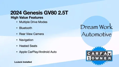 Another view of 2024 Genesis GV80 2.5T for sale in Charlotte, NC at Dream Work Automotive