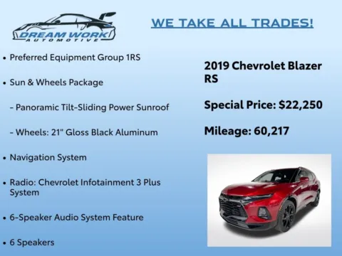 Photos of 2019 Chevrolet Blazer RS for sale in Charlotte, NC at Dream Work Automotive