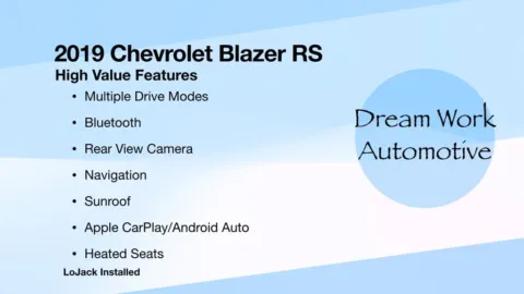 Another view of 2019 Chevrolet Blazer RS for sale in Charlotte, NC at Dream Work Automotive