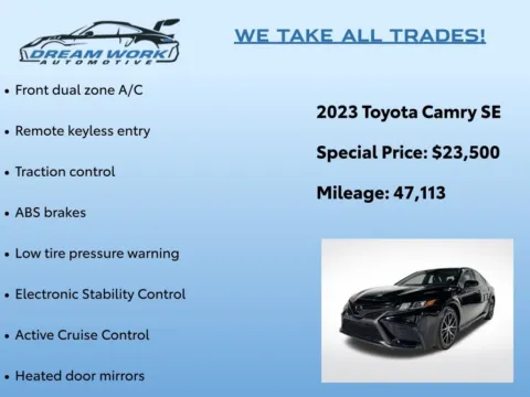 Photos of 2023 Toyota Camry SE for sale in Charlotte, NC at Dream Work Automotive