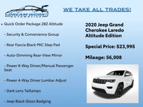 Photos of 2020 Jeep Grand Cherokee Altitude for sale in Charlotte, NC at Dream Work Automotive