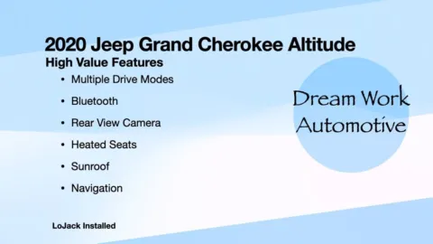 Another view of 2020 Jeep Grand Cherokee Altitude for sale in Charlotte, NC at Dream Work Automotive