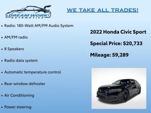 Photos of 2022 Honda Civic Sport for sale in Charlotte, NC at Dream Work Automotive