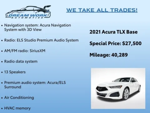 Photos of 2021 Acura TLX Technology Package for sale in Charlotte, NC at Dream Work Automotive