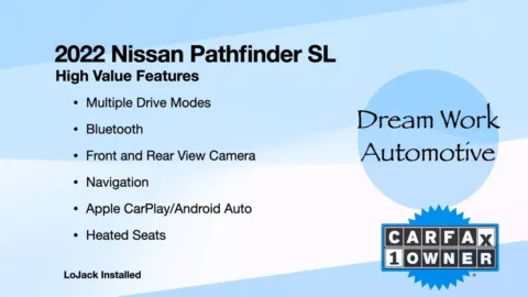 Another view of 2022 Nissan Pathfinder SL for sale in Charlotte, NC at Dream Work Automotive