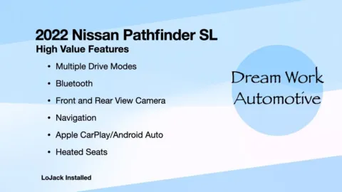 Another view of 2022 Nissan Pathfinder SL for sale in Charlotte, NC at Dream Work Automotive