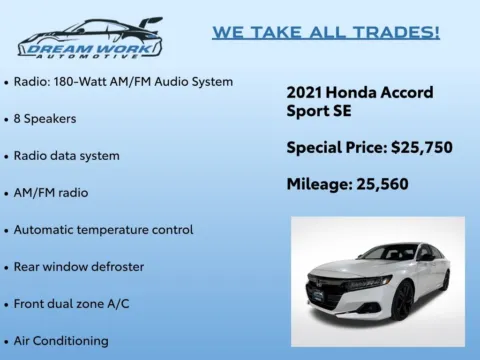 Photos of 2021 Honda Accord Sport Special Edition for sale in Charlotte, NC at Dream Work Automotive