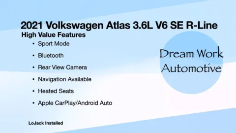 Another view of 2021 Volkswagen Atlas 3.6L V6 SE w/Technology R-Line for sale in Charlotte, NC at Dream Work Automotive