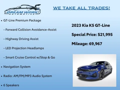 Photos of 2023 Kia K5 GT-Line for sale in Charlotte, NC at Dream Work Automotive