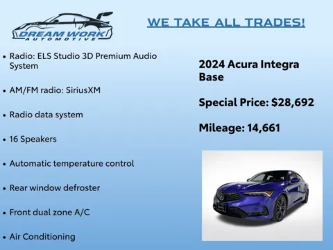 Photos of 2024 Acura Integra A-Spec Tech Package for sale in Charlotte, NC at Dream Work Automotive