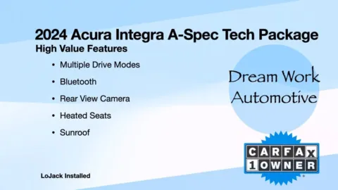 Another view of 2024 Acura Integra A-Spec Tech Package for sale in Charlotte, NC at Dream Work Automotive