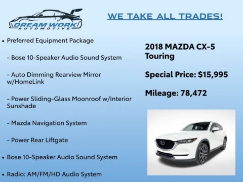 Photos of 2018 Mazda CX-5 Touring for sale in Charlotte, NC at Dream Work Automotive