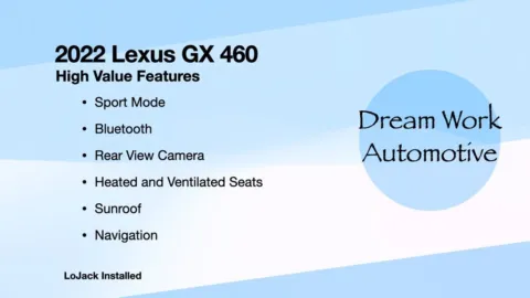 Another view of 2022 Lexus GX 460 for sale in Charlotte, NC at Dream Work Automotive