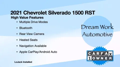 Another view of 2021 Chevrolet Silverado 1500 RST for sale in Charlotte, NC at Dream Work Automotive