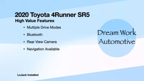 Another view of 2020 Toyota 4Runner SR5 for sale in Charlotte, NC at Dream Work Automotive