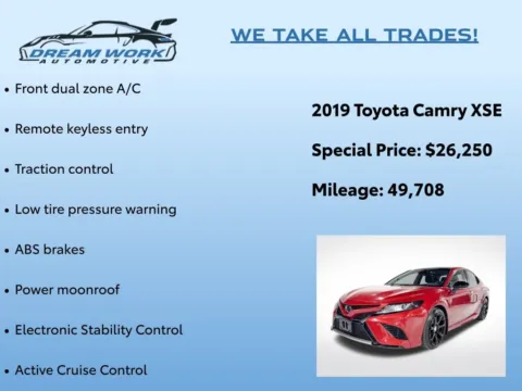 Photos of 2019 Toyota Camry XSE V6 for sale in Charlotte, NC at Dream Work Automotive