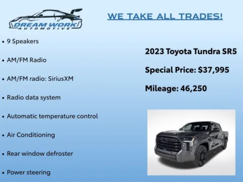 Photos of 2023 Toyota Tundra SR5 for sale in Charlotte, NC at Dream Work Automotive