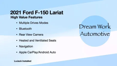 Another view of 2021 Ford F-150 Lariat for sale in Charlotte, NC at Dream Work Automotive
