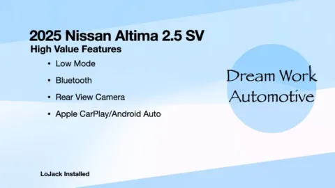 Another view of 2025 Nissan Altima 2.5 SV for sale in Charlotte, NC at Dream Work Automotive